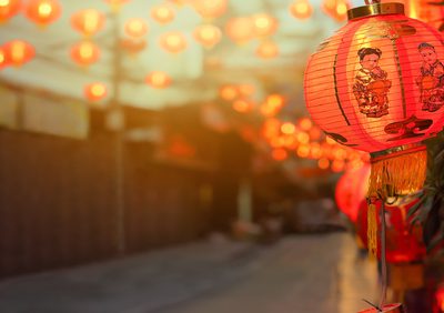 Chinese,New,Year,Lanterns,In,China,Town.